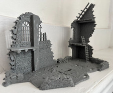 28mm Damaged Factory Warehouse Wargaming Industrial Farm Building Terrain Ruins