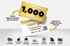 1000 BUSINESS CARDS ✪ Full Color Print ✪ Glossy or Matte Finish ✪ FREE SHIPPING!