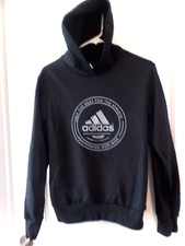 WOMEN'S, ADIDAS, BLACK HOODED SWEATSHIRT, NEW, SIZE SM
