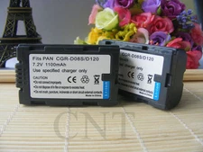 2pk Battery for Panasonic PV-DBP8 CGR-D08 PV-DAC11 NV-DS60 NV-DS65 CGR-D08R