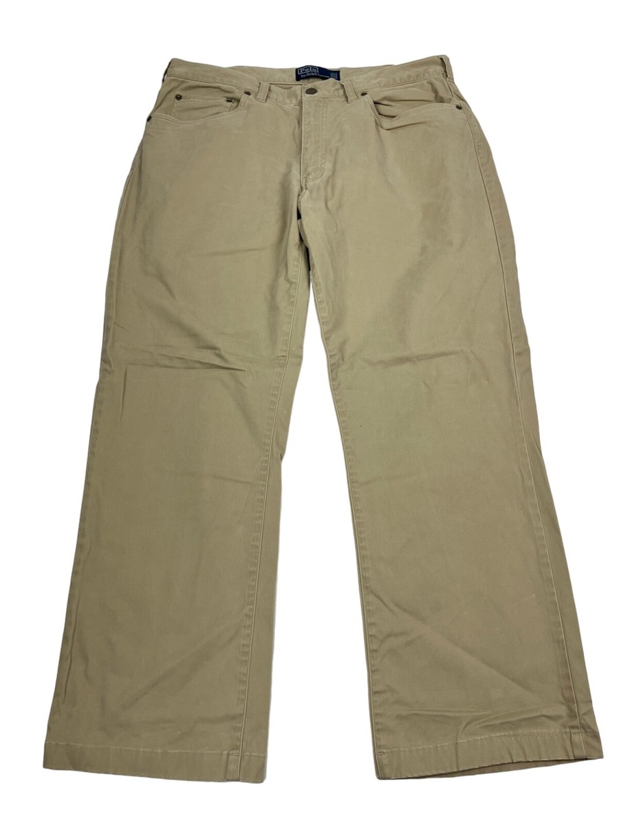 Polo by Ralph Lauren Mens Tan Classic Chino Pants 36/32-label | eBay