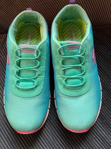 skechers memory foam blue