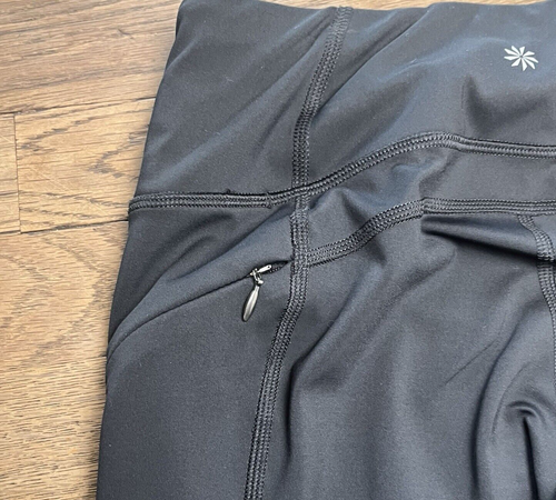 Pantalones capri negros Athleta malla contendiente leggings 210134 PLUS 866955 para mujer XSP - Imagen 12 de 23
