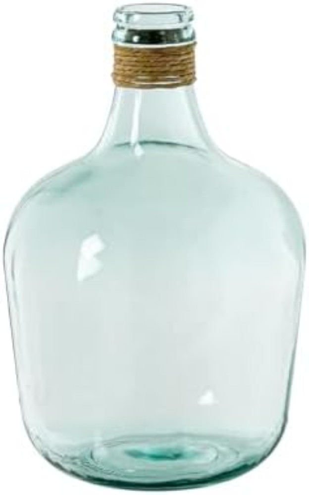 Vaso Damigiana Vetro 43cm 12L con Enea Intrecciata | Arredo Boho Chic