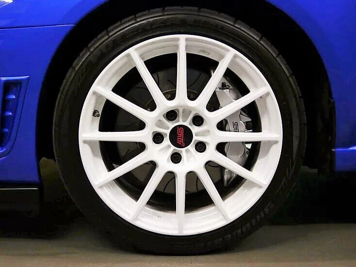 JDM Subaru RA-R Spec-C STI Wheel Caps x4 ST28811ST000 Legacy Forester GD GR SG9 - Image 2 of 4