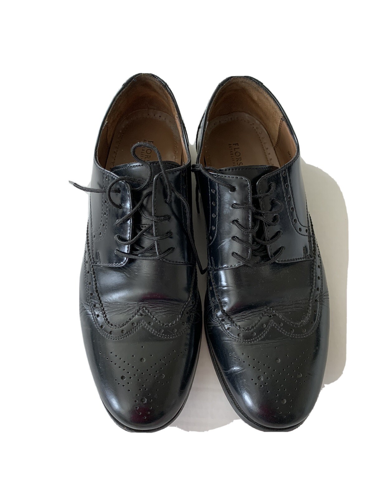 SAOLA Scarpe Oxford stringate Florsheim da uomo 9 D nere lucide comode