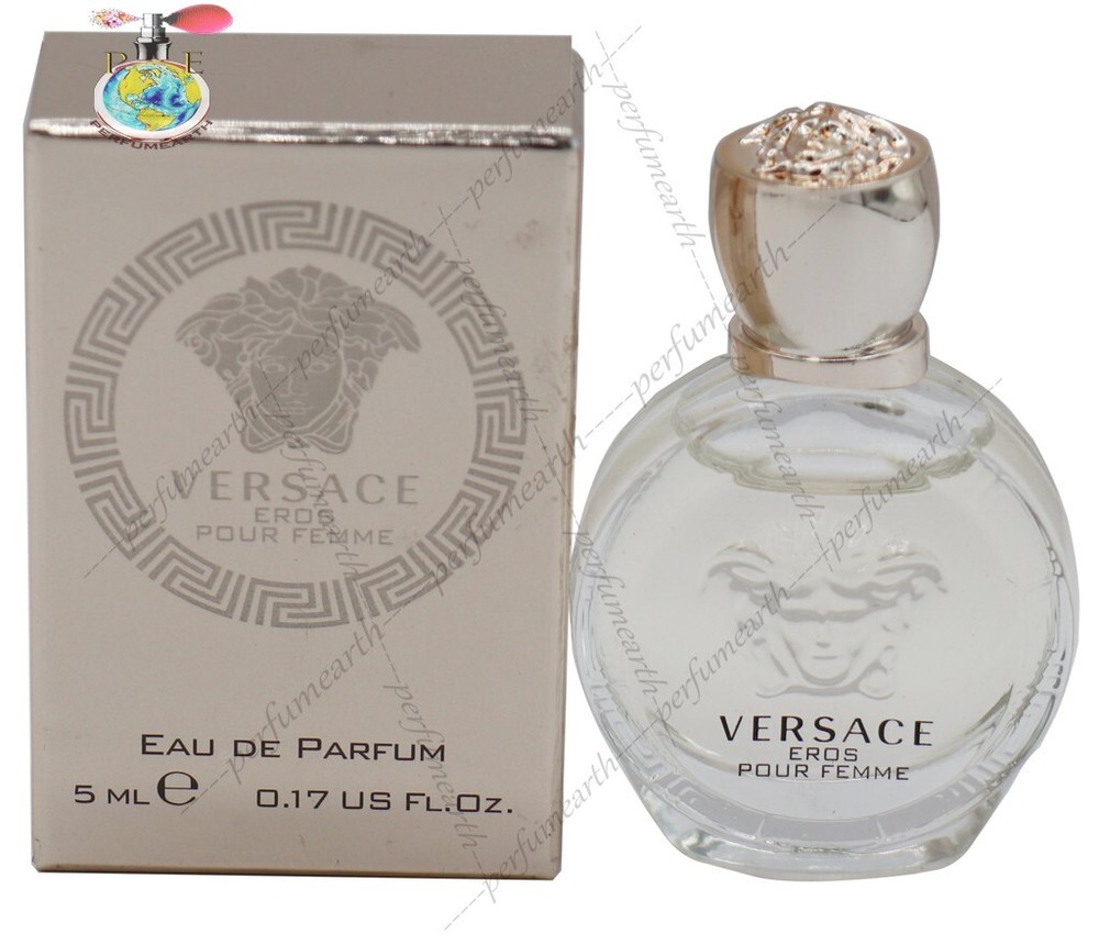 Versace Eros Pour Femme 0.17oz./5ml Edp Mini Splash For Women New In Box