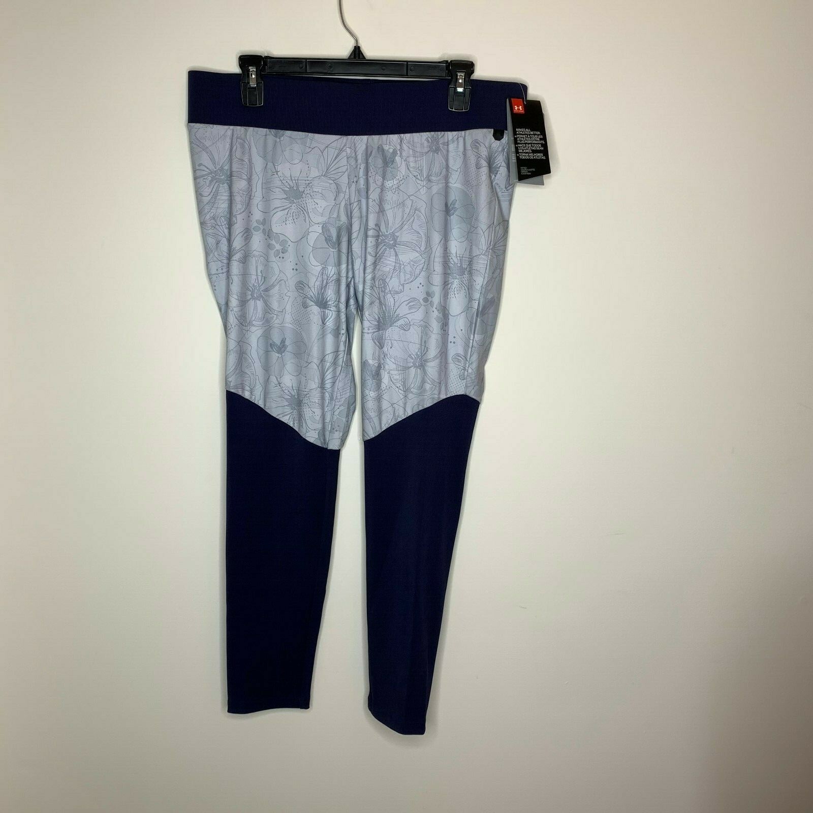 NWT Under Armour Womens XL Grey/Navy Blue Compression Leggings Pants MSRP 60 eBay