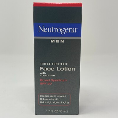 Neutrogena MEN Triple Protect Face Lotion  1.7 oz SPF 20 Discontinued SHIPS FAST