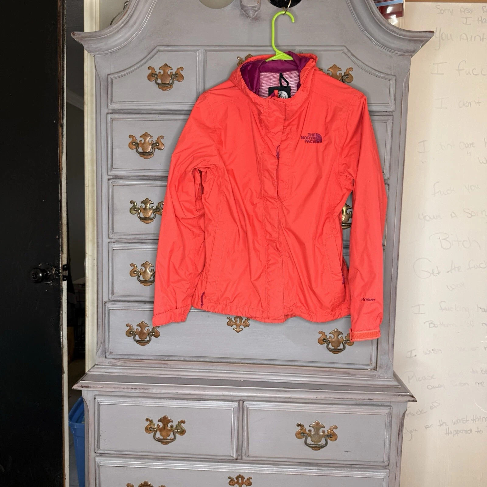 north-face hyvent hooded full zip waterproof jacket