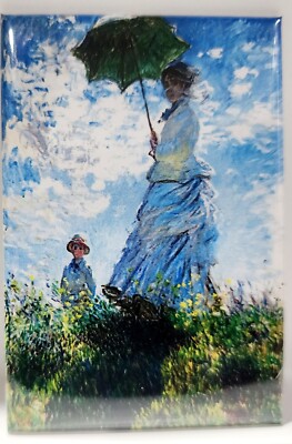 Monet And Son 2''x3'' MAGNET 2''x3'' Fridge Locker Artwork Painting Monet FREE SHIP