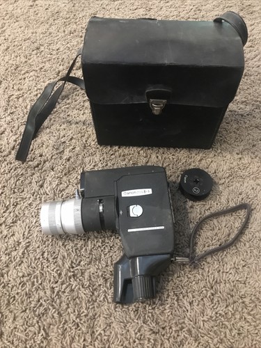 CANON Reflex Zoom 8-3 8mm Movie Camera W/ C-8 Grip w/ Case - Clean Tested Works