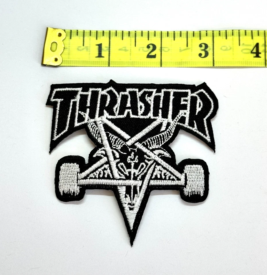 Embroidered Patch - Thrasher - Skateboarding - NEW - Iron-on/Sew-on - Image 2 of 2
