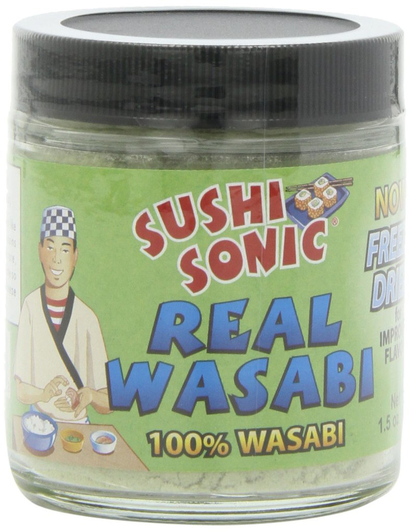 Wasabi en polvo 100 % real, frascos de 1,5 onzas (paquete de 3)