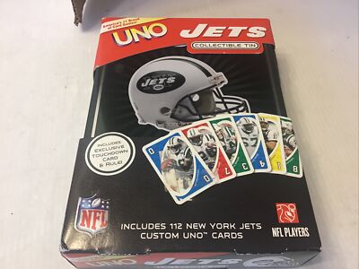 New York Jets NFL Uno Game Collectible Tin brand new Fundex