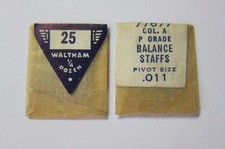 NOS WALTHAM 77677 COL. A, P GRADE POCKET WATCH, BALANCE STAFF PIVOT .011