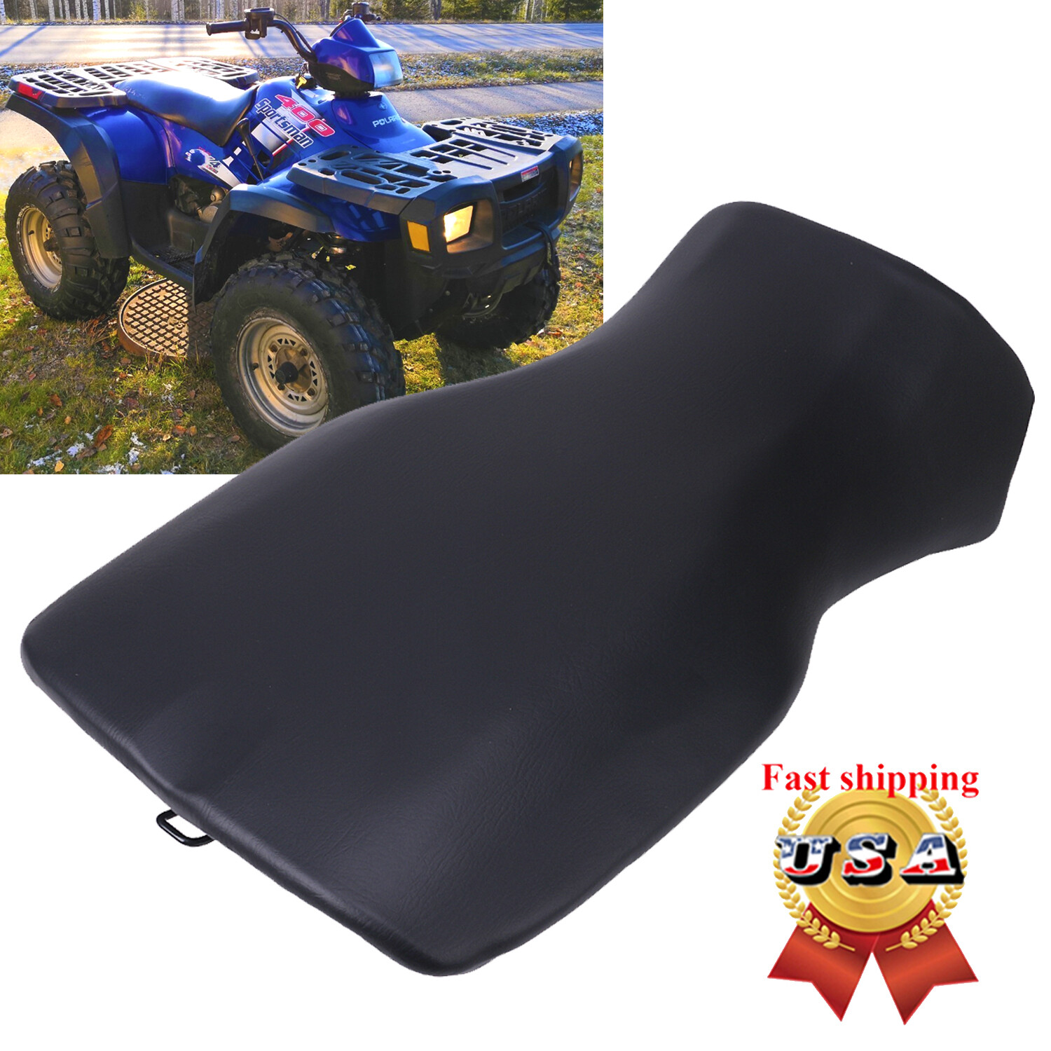 Replacement Seat Cover For Polaris Sportsman 400-800 (2005-2014) - Cold-Resistant Marine Vinyl, One-Piece Stretch Design