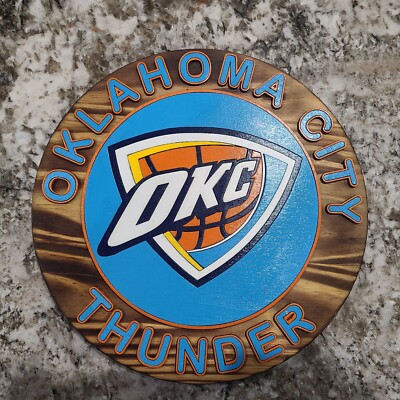 10'' Handmade Oklahoma City Thunder Sign