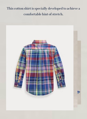 Polo Ralph Lauren Plaid Cotton Poplin Long-sleeve Shirt Little Boys - Picture 7 of 11