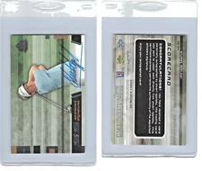 2003 SP GAME USED SCORECARD GOLF - STUART APPLEBY AUTO - SCORECARD SIGNATURE