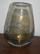 large studio glass vase gold fleck inclusion design