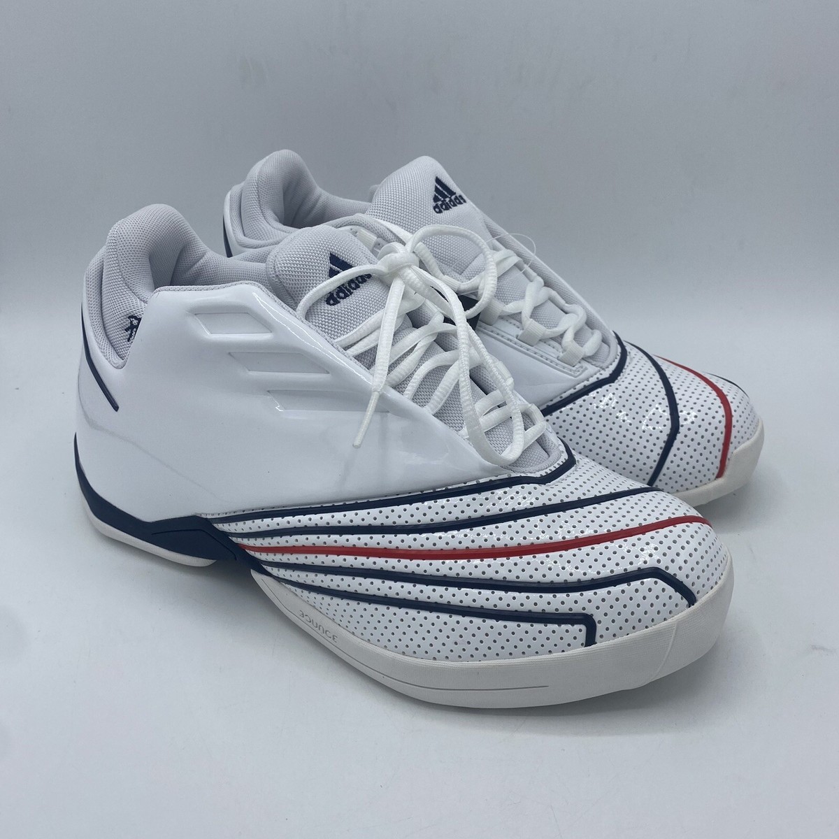 Adidas Mens TMAC 2 Restomod H67327 White Lace Up Low Top