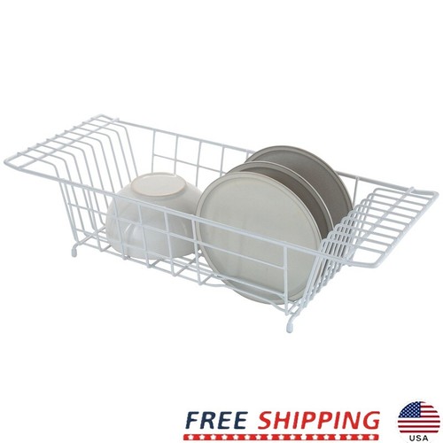 Over Sink Dish Rack Space Saving Drainer Kitchen Organizer Wire Drying Storage