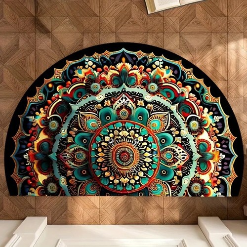 Boho Halbrunde Fuß matte Rutsch fest Tür matte Indoor Outdoor - Bild 8 von 8