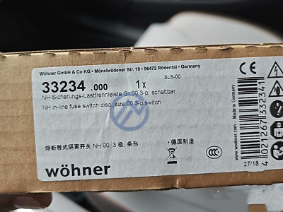 Brand new Wohner 33234000 Disconnect Switch Wohner 33234