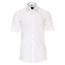 Venti men's business shirt short sleeve modern fit white plain 001620 0