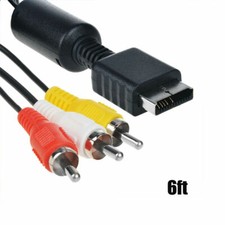 6FT RCA to AV Audio Video Wire Cable TV Lead for Sony Playstation PS2 PS3
