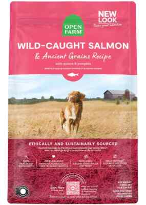 Open Farm Salmon Grass-Fed Ancient Grain Dog Food 22#