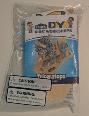 Lowe's TRICERATOPS-DIY Kids' Workshop Kit (Build & Grow)--includes Patch