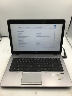HP ELITEBOOK 640 G1 - BOOTS TO BIOS/BAD LCD - INTEL I5 4210 - 4GB RAM - READ -BB