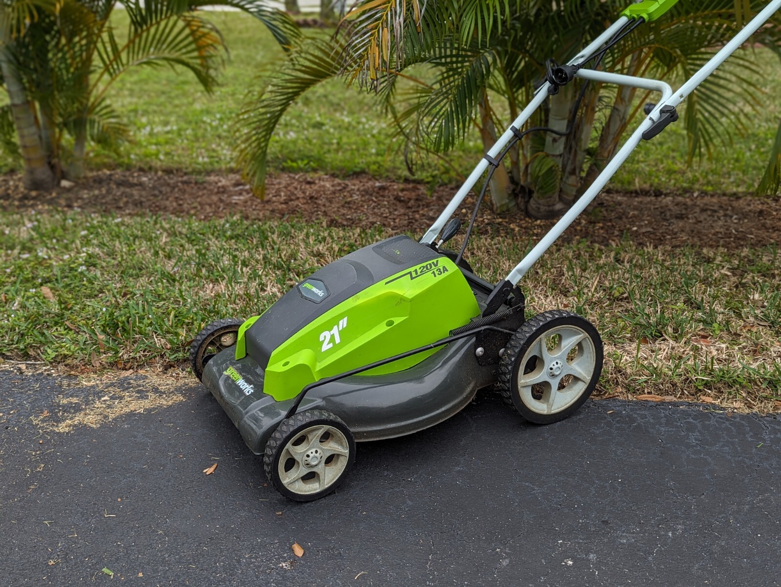 Electric Lawn Mower 21 Inch Greenworks 21