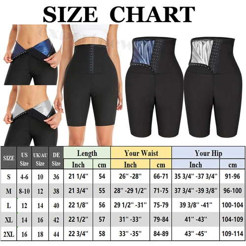 Sauna Leggings für Damen Jogginghose High Waist Kompressionsshorts Abnehmen Hot - Bild 2 von 43
