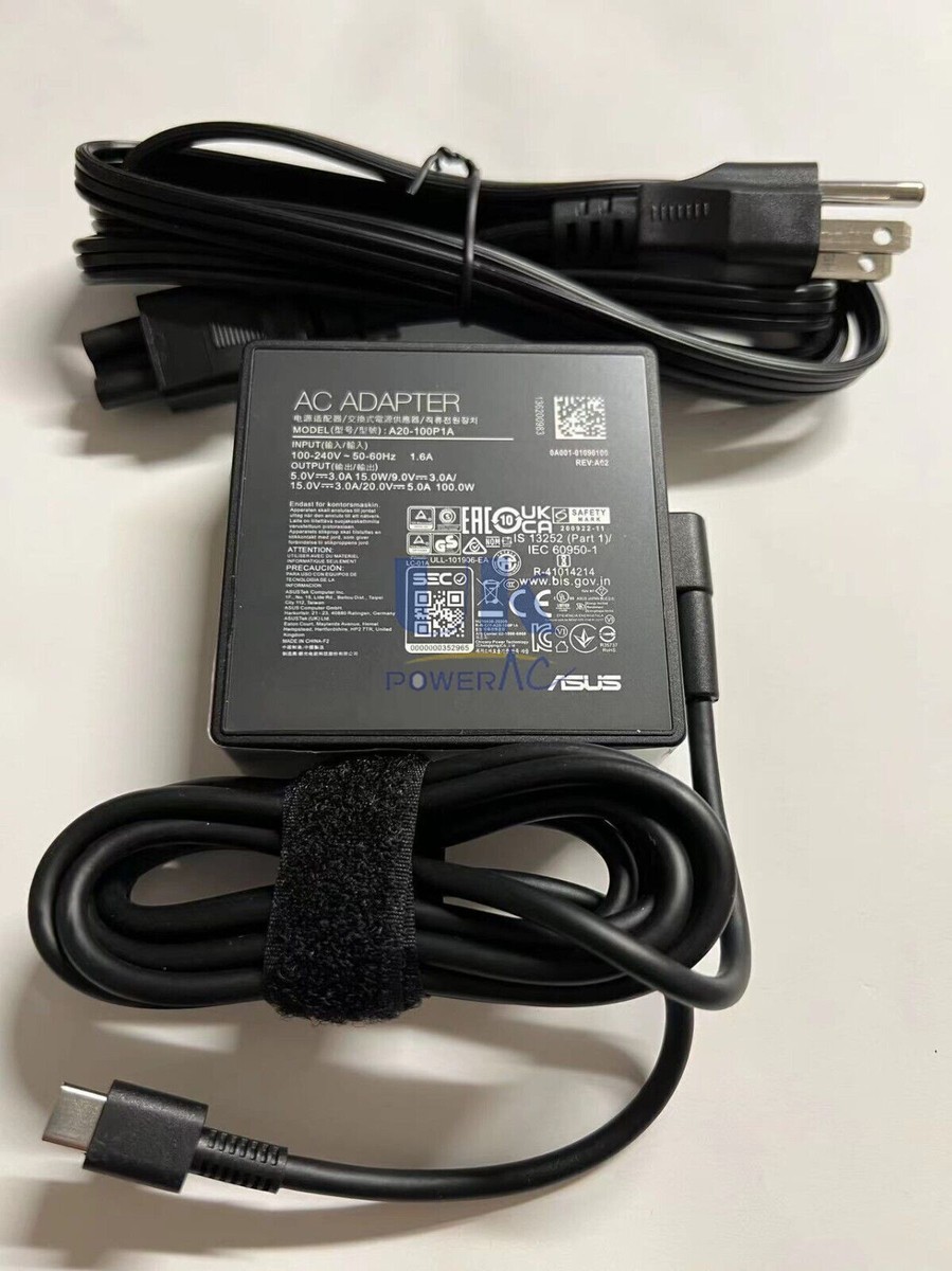 Chargeur USB-C Asus ROG Flow X13 GV301RA – 100W, Neuf