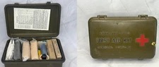 Vintage USA Army First Aid Kit 6545-922-1200 - Filled w/Contents Most Sealed