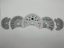 PORSCHE 996 - TECHART - USA SILVER GAUGE FACE DIALS SPEEDOMETER MPH CLUSTER