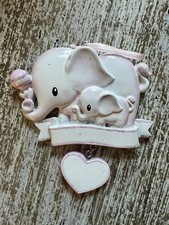 Elephant Baby Girl Christmas Ornament
