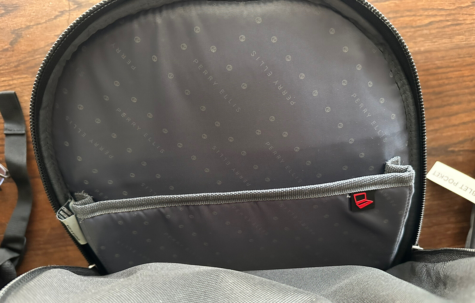 NWT Perry Ellis K419 Business Laptop Backpack, Black, 3 year wrty - MSRP $140