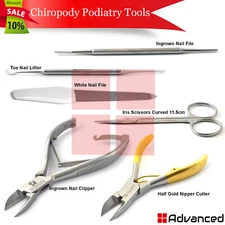 Podiatry Thick Toenail Clippers Cutter Ingrown Nail Files Manicure Pedicure Set 