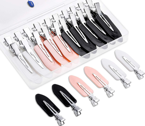 20 x No Bend Hair Clips No Crease Curl Pin Clips Creaseless Hair Black Pink BNIB