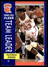 Patrick Ewing 1991-92 Fleer #389 Knicks NBA READ FREE SHIPPING AutographDen