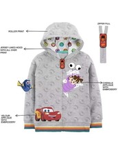 Unisex Gray Disney 100 Pixar Licensed Kid  s Hoodie Jacket Size 6 Brand New