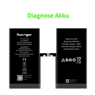 Diagnose Akku für iPhone 15 Plus ohne Fehlermeldung ohne Löten 100% Kapazität
