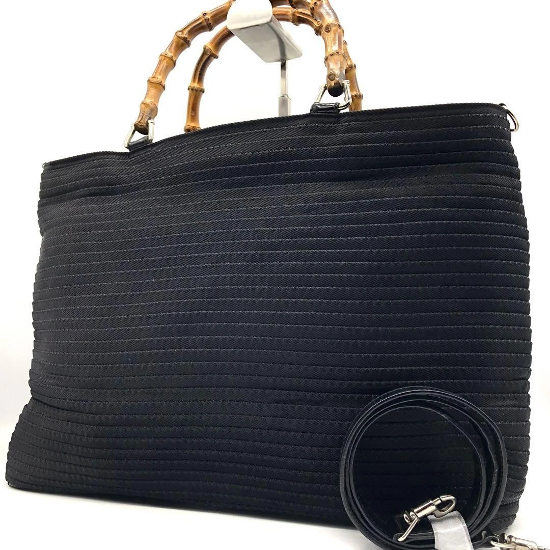 Sac à main Gucci bambou 2 voies matelassé noir m2_0403