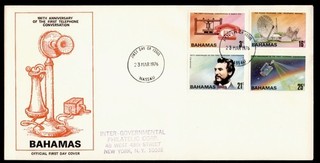 DR WHO 1976 BAHAMAS FDC TELEPHONE CENTENNIAL R80376