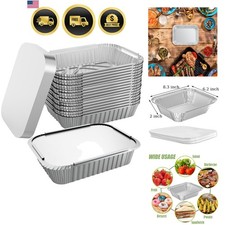 50 Pack 2.25 LB Disposable Aluminum Foil Pans...