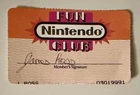 Vintage Nintendo Fun Club Membership Card 80s Video Game Collectible